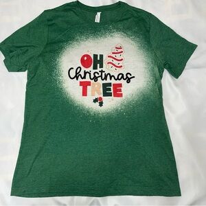 Christmas Tree Cake tee ladies size large green little Debbie snack t-shirt